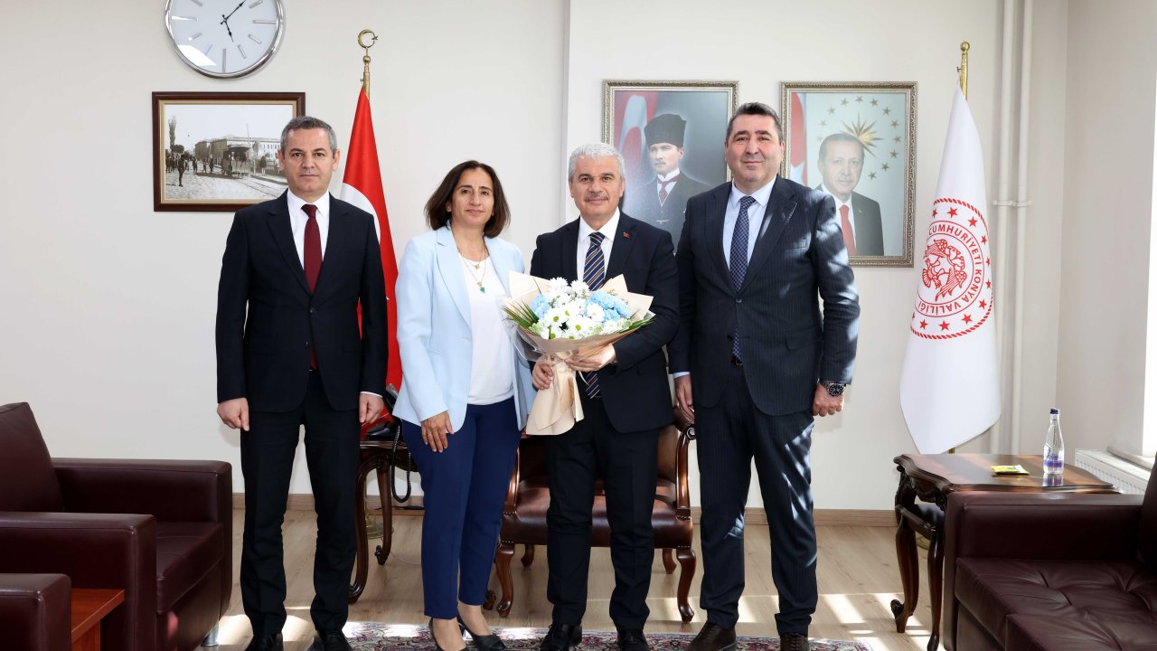 Konya’da Sosyal Güvenlik Haftası ziyareti! Vali Akın’a anlamlı buluşma!