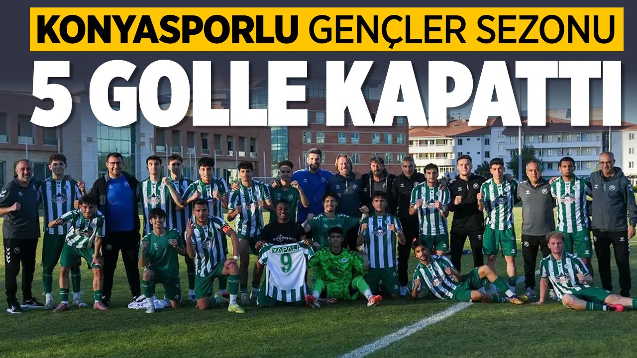 Konyasporlu gençlerden 5 gollü kapanış