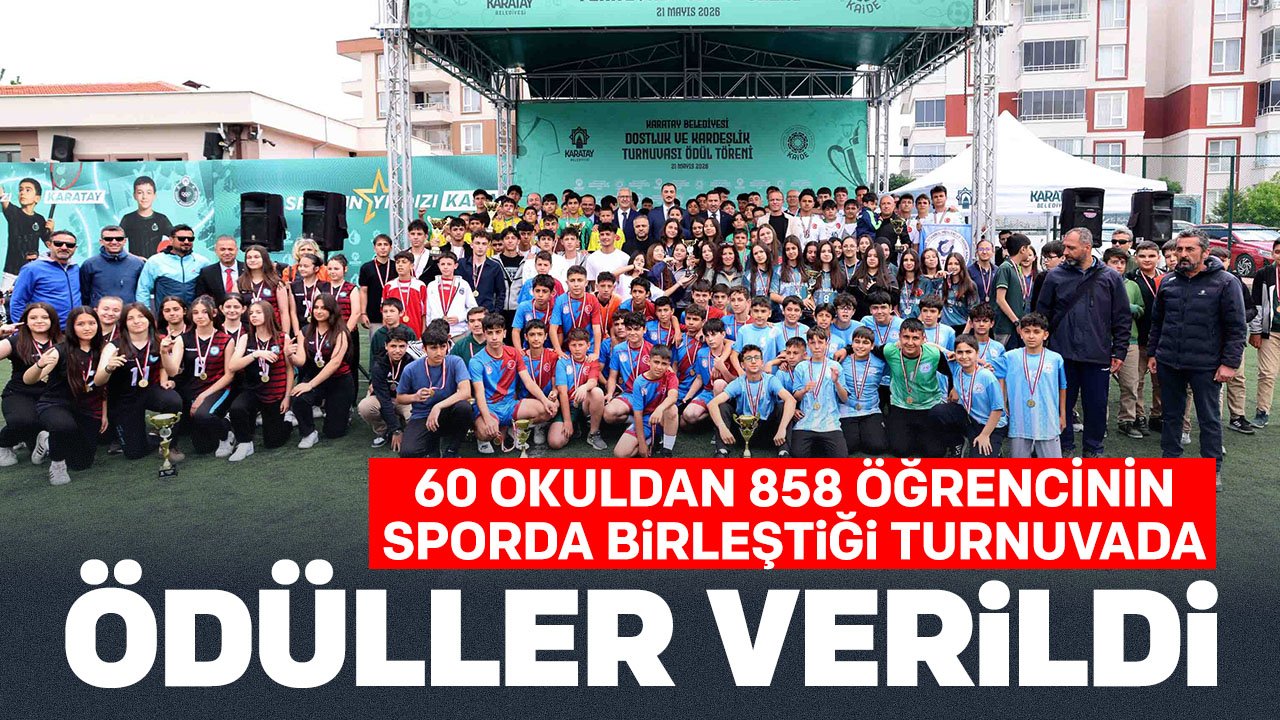 Karatay'da 60 okuldan 858 öğrenci sporda buluştu! Ödül töreni düzenlendi