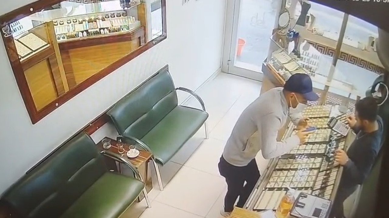 Konya'da maskeli “Romantik” hırsız kuyumcuda yakalandı