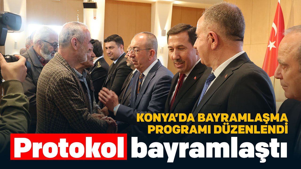 Konya protokolü Kurban Bayramı öncesi bayramlaştı