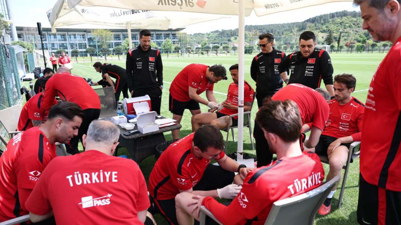 Milli oyuncular, testten geçti