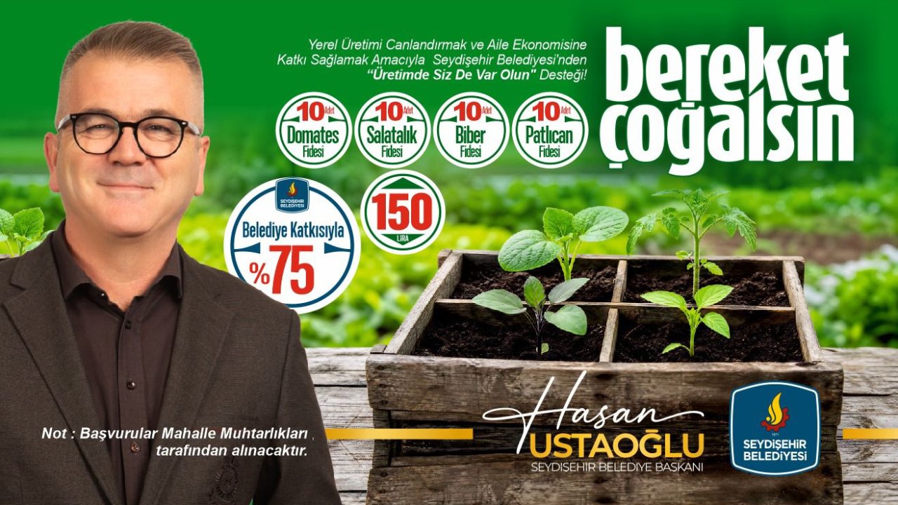 Seydişehir Belediyesi'nden üreticiler fide desteği