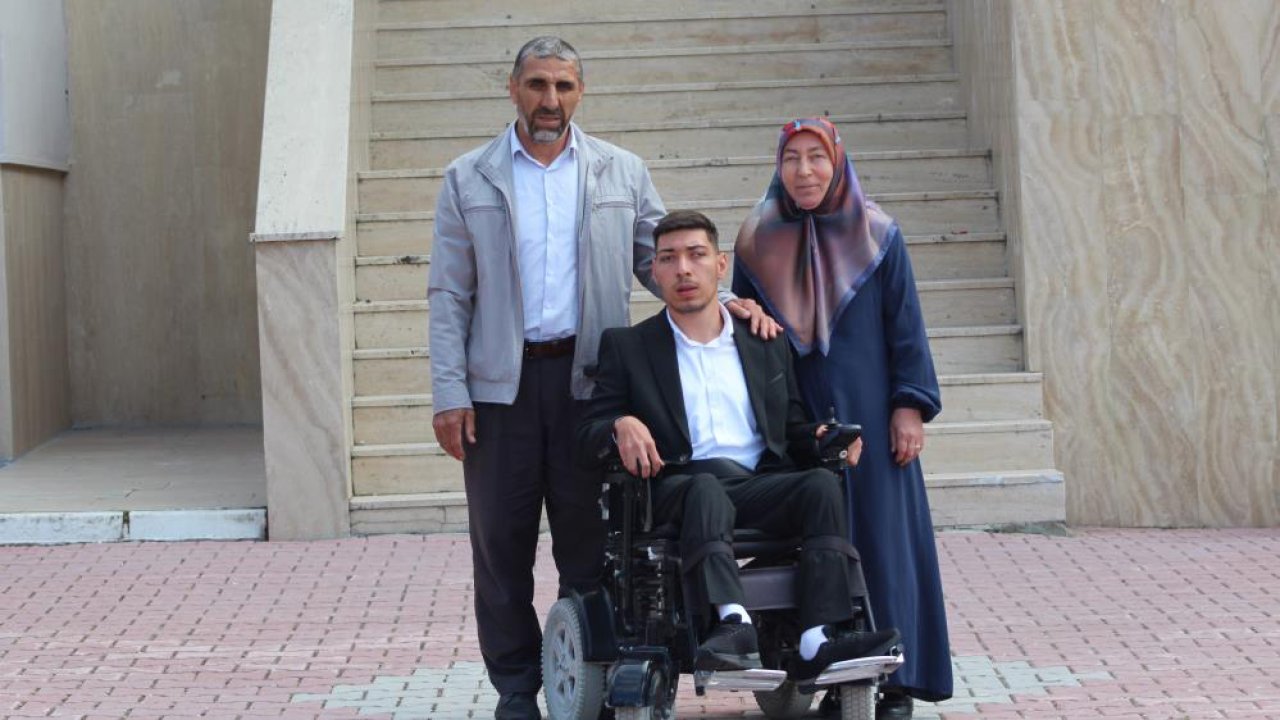 “Engelli olmak engel değil” dedi, başardı! Karapınarlı Mehmet Emin’in hikâyesi duygulandırdı