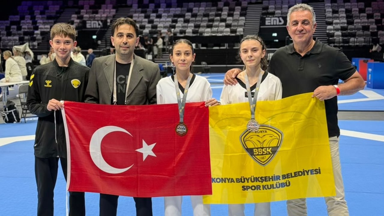 Konya’nın şampiyon tekvandocuları Almanya’da tarih yazdı! Başkan Altay’dan tebrik mesajı!