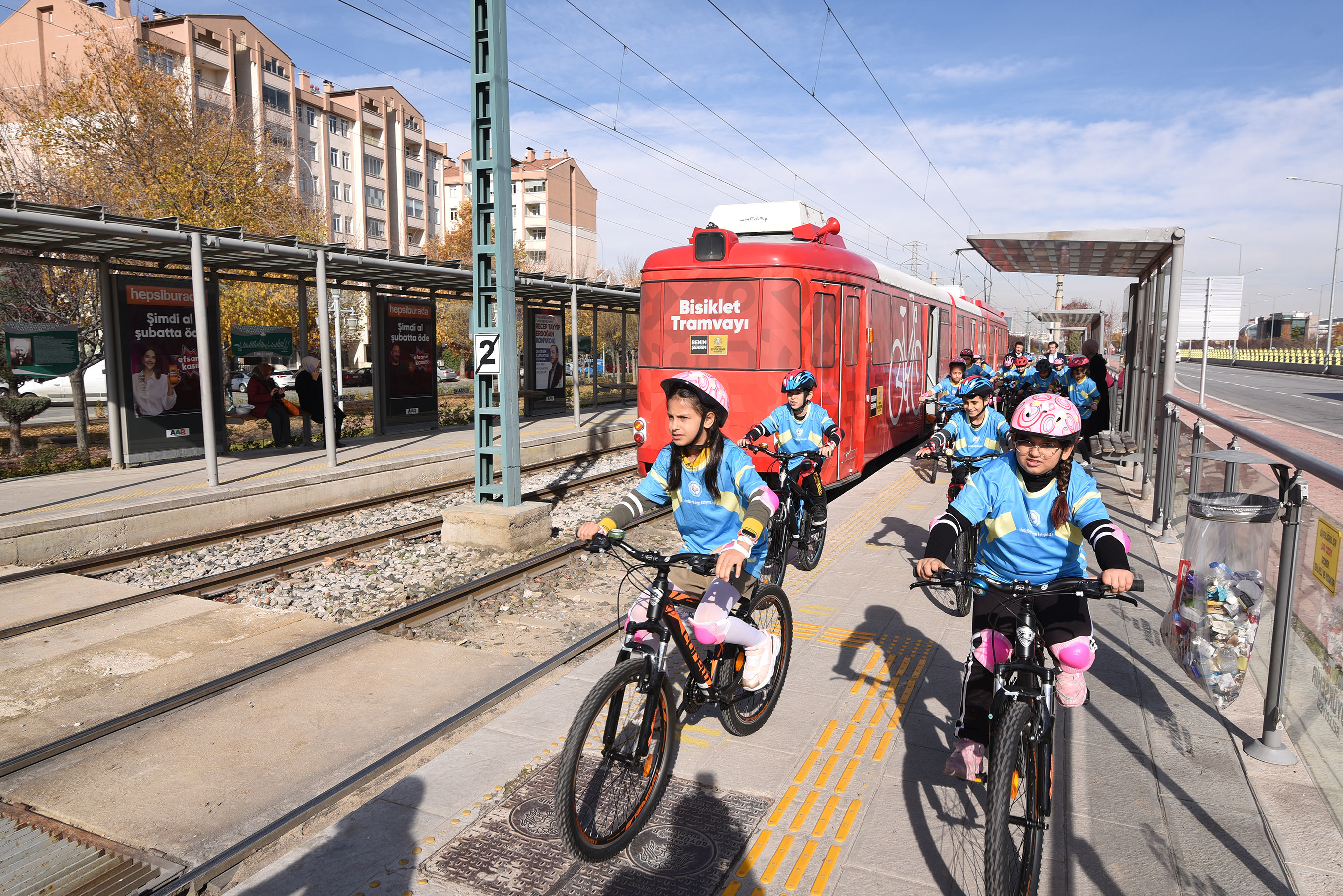 Konya Büyükşehir Minik Öğrencileri Bisiklet Tramvayıyla Tanıştırdı