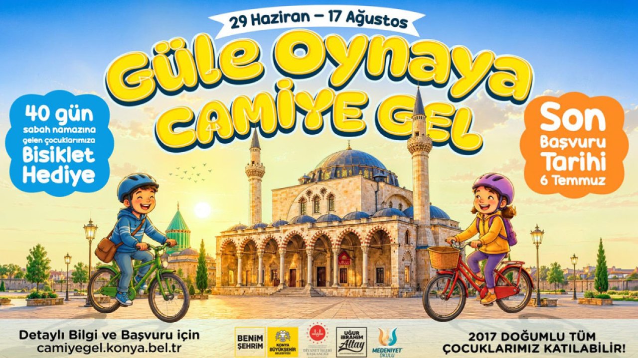 40 gün devam eden kazanacak! Konya’da çocuklara bisiklet hediye edilecek!
