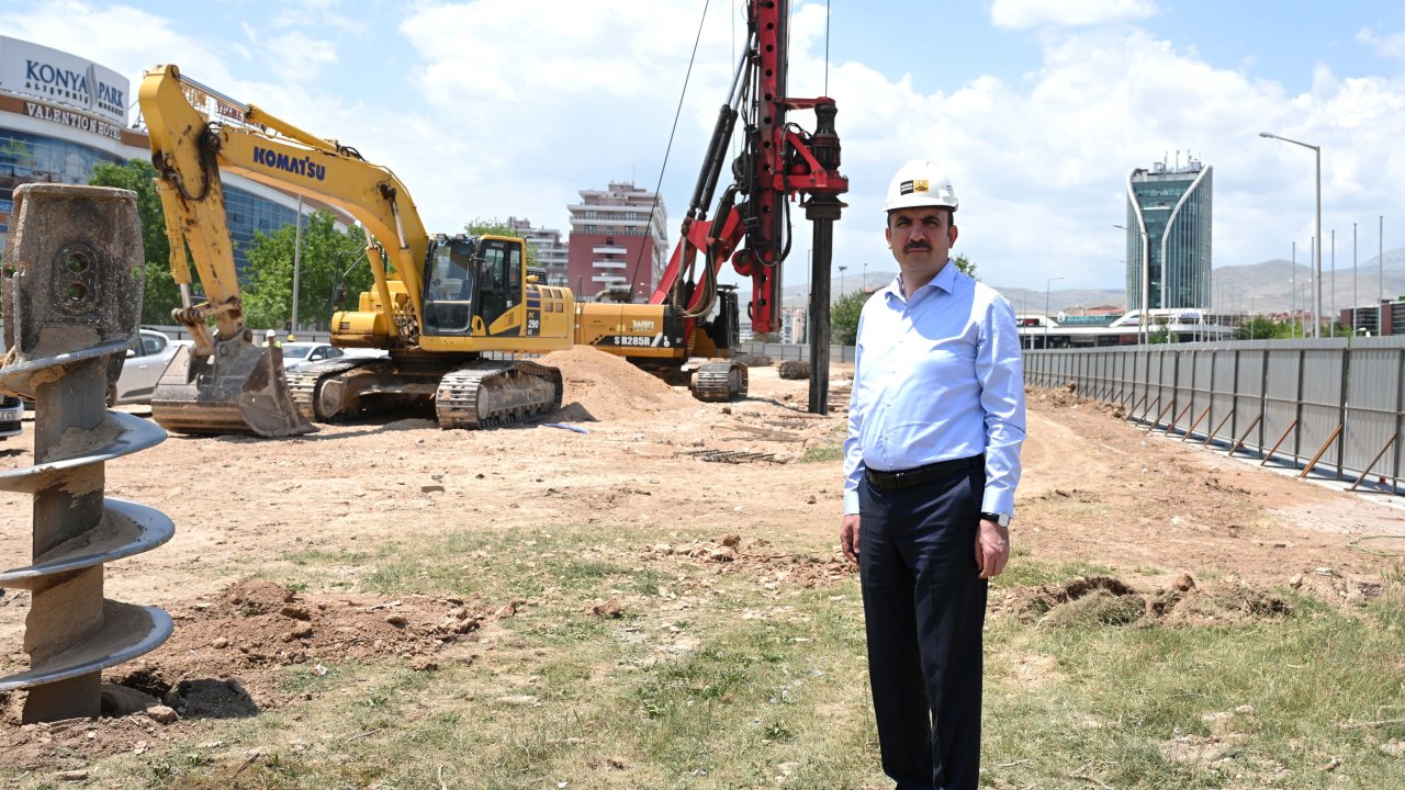 Konya'da tarihe geçecek altyapı çalışmaları tüm hızıyla sürüyor! Tramvay bu etapta yer altına alınıyor