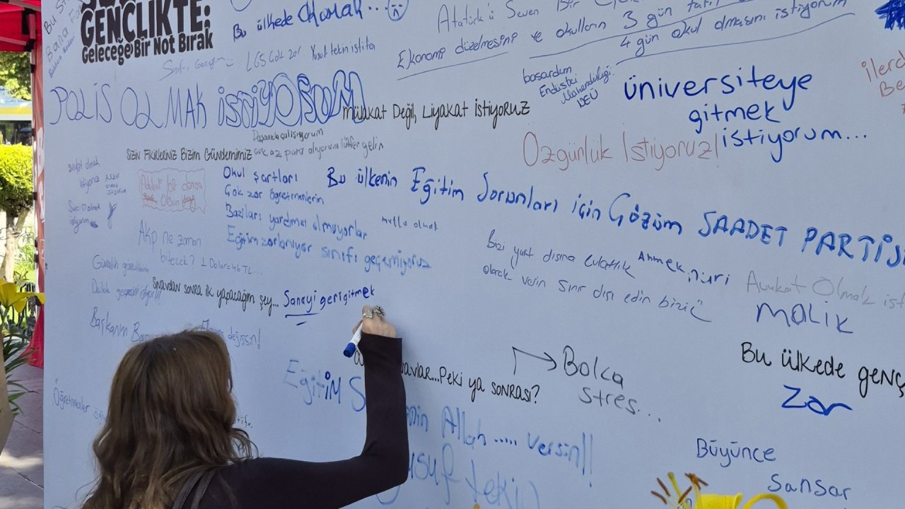 Konya'da “Söz Gençlikte” sloganıyla Fikir Duvarı etkinliği düzenlendi!