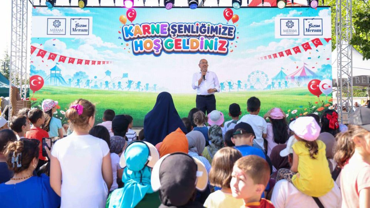 Meram'da çocukların akın ettiği şenlik! Parkta adeta iğne atılsa yere düşmedi