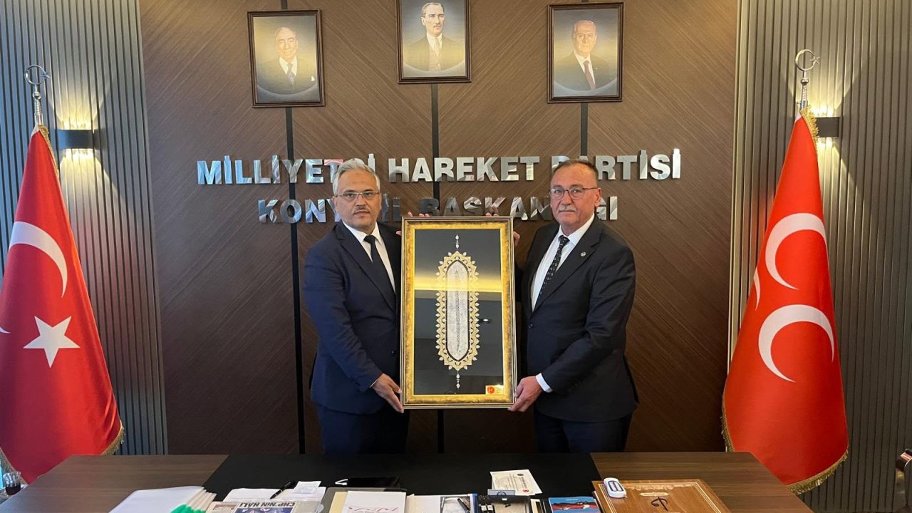 MHP Yunak'tan İl Başkanı Sedat Göncü'ye hayırlı olsun ziyareti