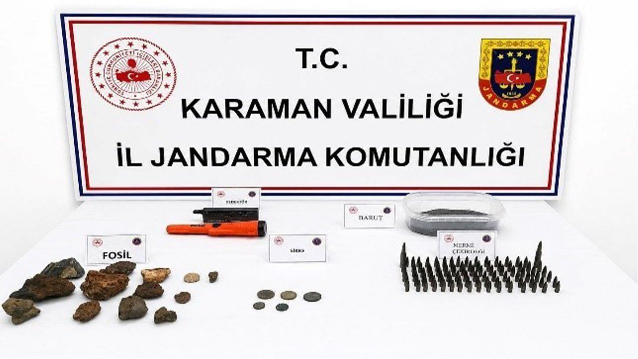 Karaman'da tarihi eserler ele geçirildi: 6 tutuklama