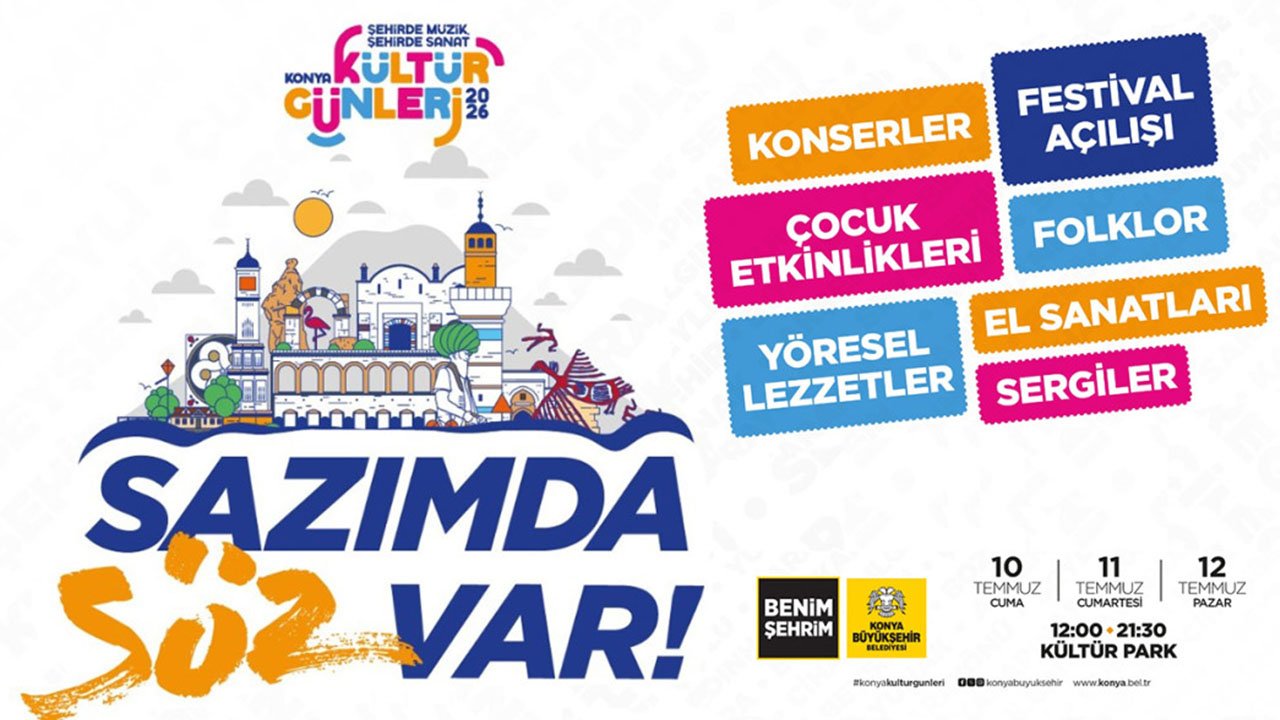 Konya kültür günleri başlıyor! 31 ilçenin kültürü Kültürpark’ta buluşacak!