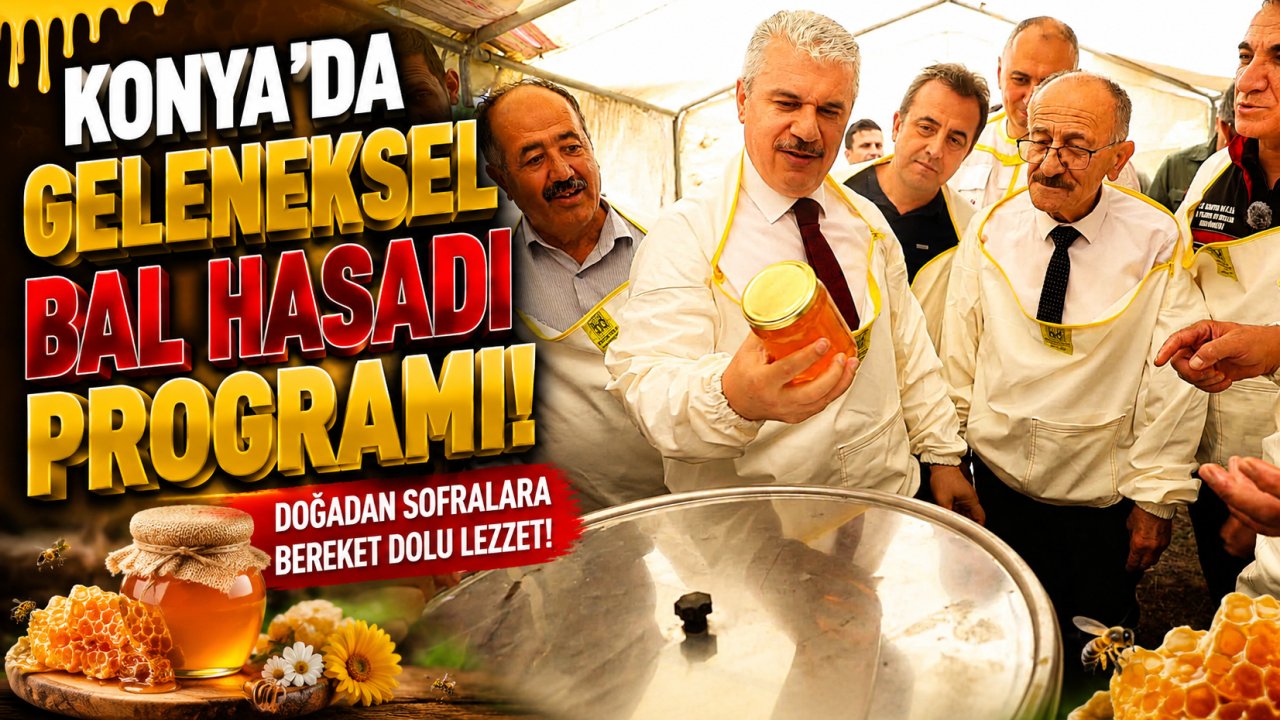 Konya'da geleneksel bal hasadı programı!
