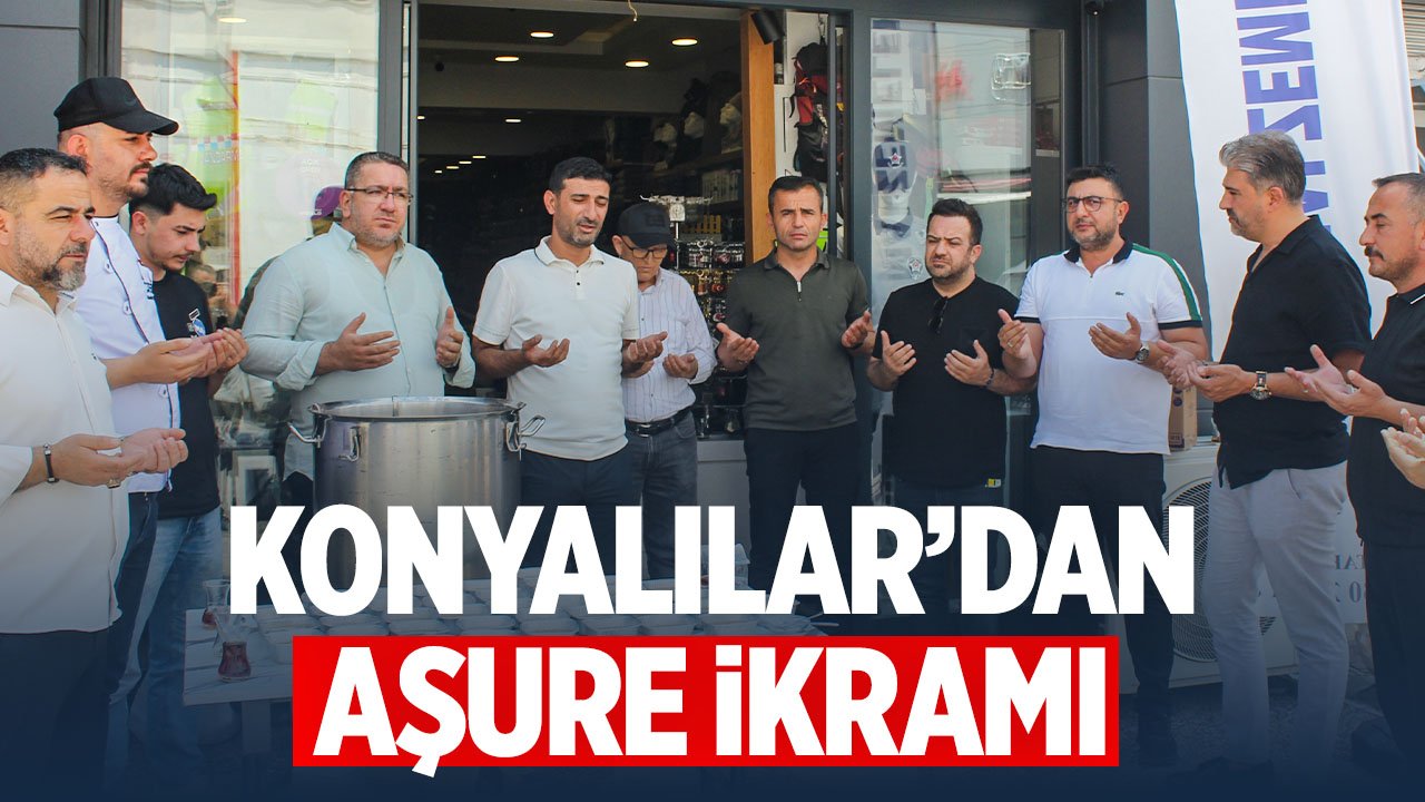 Aşurede buluştular! Konyalı Askeri Malzeme’den anlamlı ikram