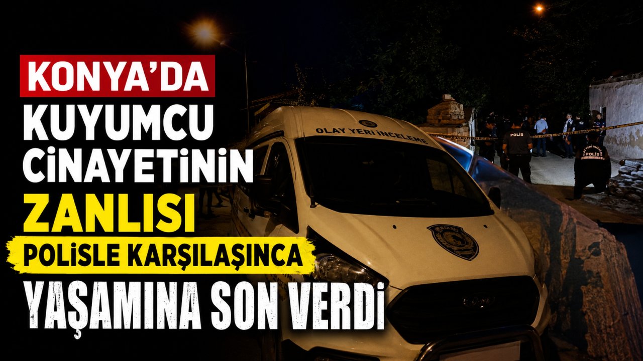 Konya'da kuyumcu cinayetinin zanlısı yaşamına son verdi