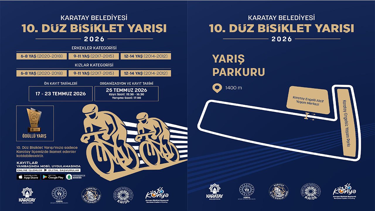 Konya'da Çocukların Heyecanla Beklediği Yarış Başlıyor! Karatay 10. Düz Bisiklet Yarışı İçin Kayıtlar Açıldı