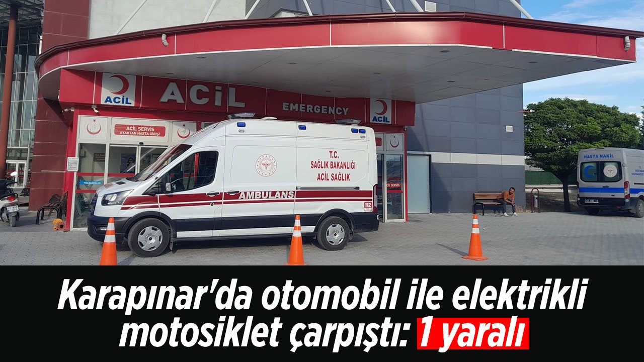 Karapınar'da kaza! Otomobil ile elektrikli motosiklet çarpıştı