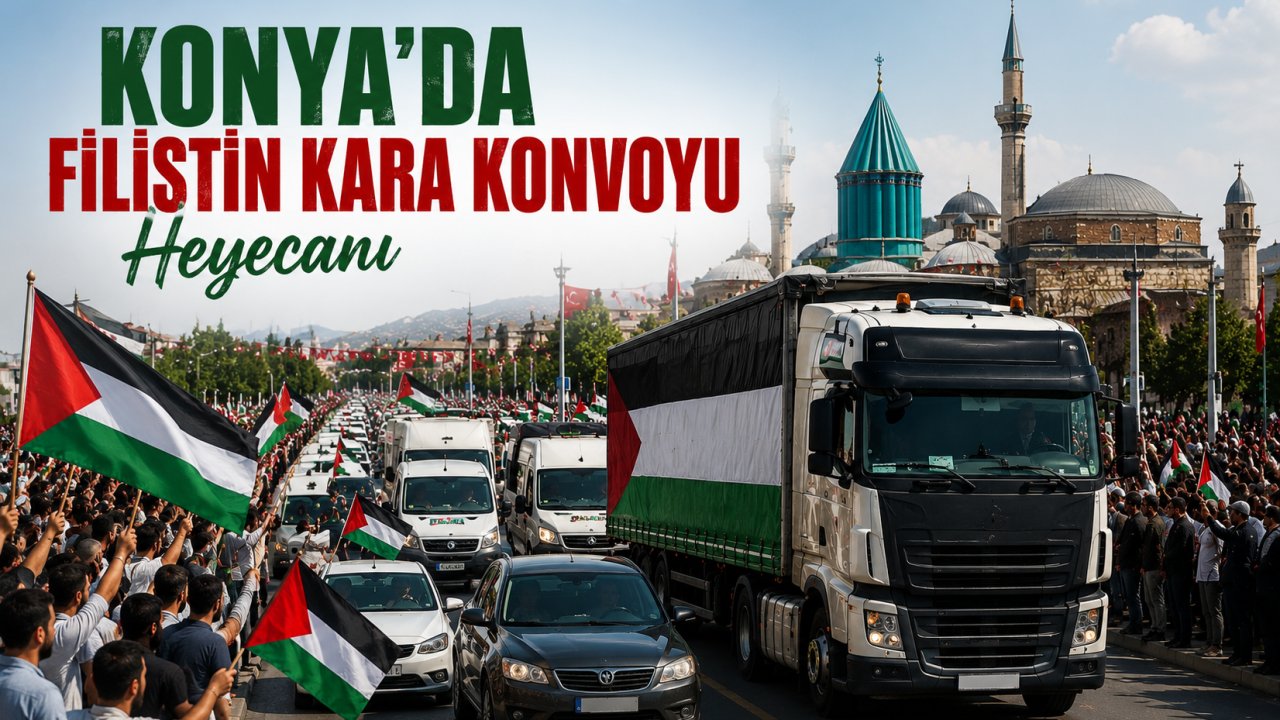 Konya'da Filistin Kara Konvoyu Heyecanı: 4 Ağustos'ta Karşılama, Konvoy ve Miting Düzenlenecek