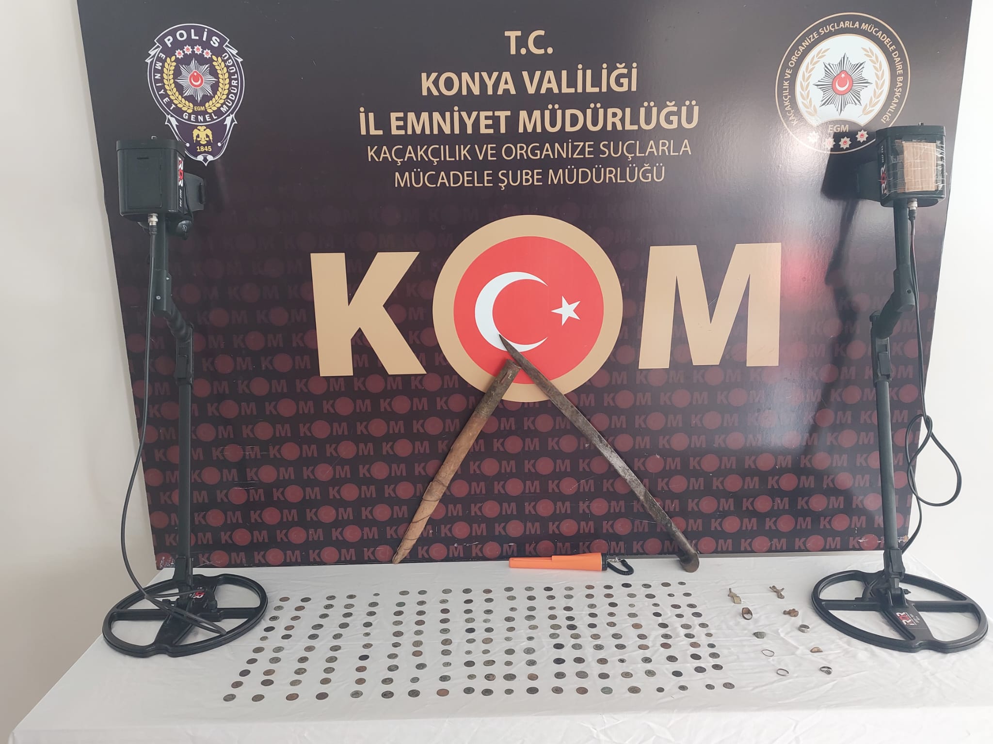 Konya Emniyeti Tarihi Eser Kaçakçılarına da Göz Açtırmıyor