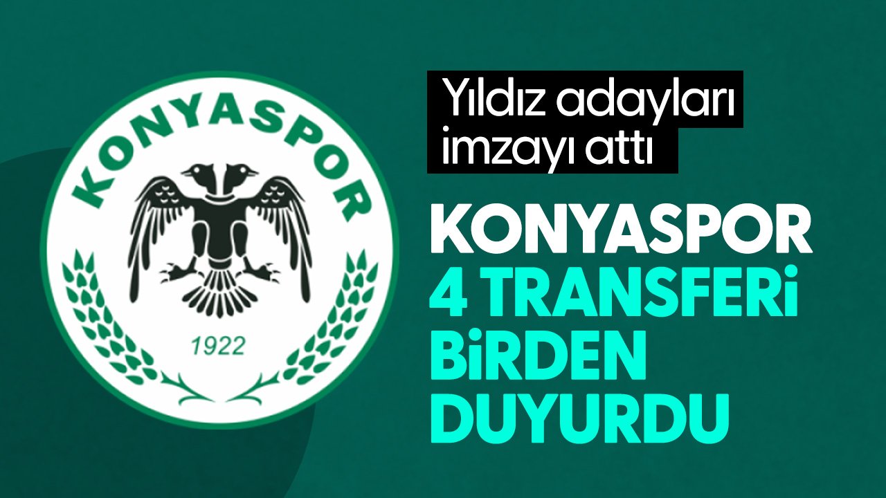 Konyaspor 4 transferi birden duyurdu: Genç yıldız adayları Konyaspor'da