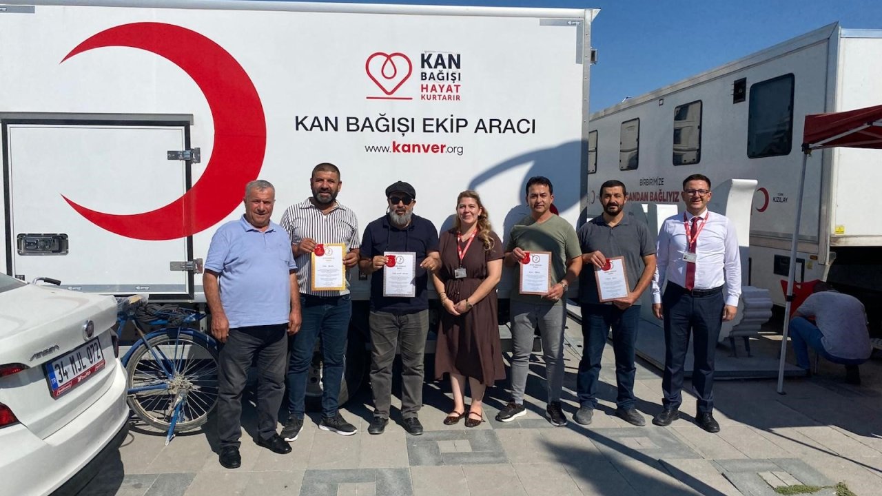Konya Karapınar'da kan bağışçılarına madalya!