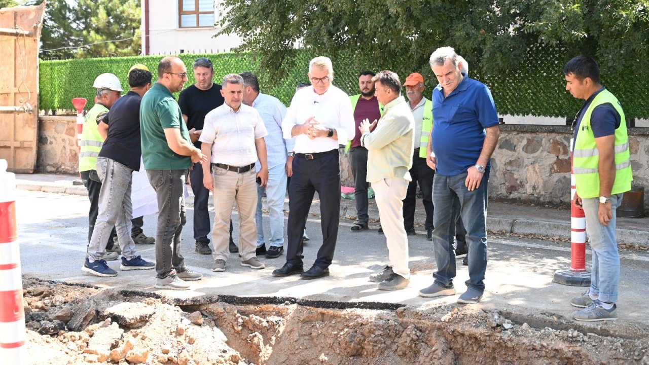 KOSKİ, Seydişehir'de altyapı çalışmalarını sürdürüyor! Başkan Ustaoğlu yerinde inceledi