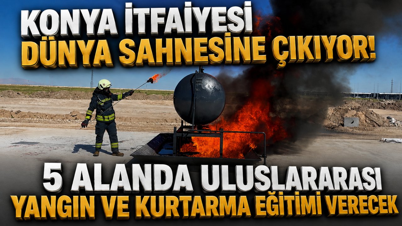 Konya İtfaiyesi dünya sahnesine çıkıyor! 5 alanda uluslararası yangın ve kurtarma eğitimi verecek