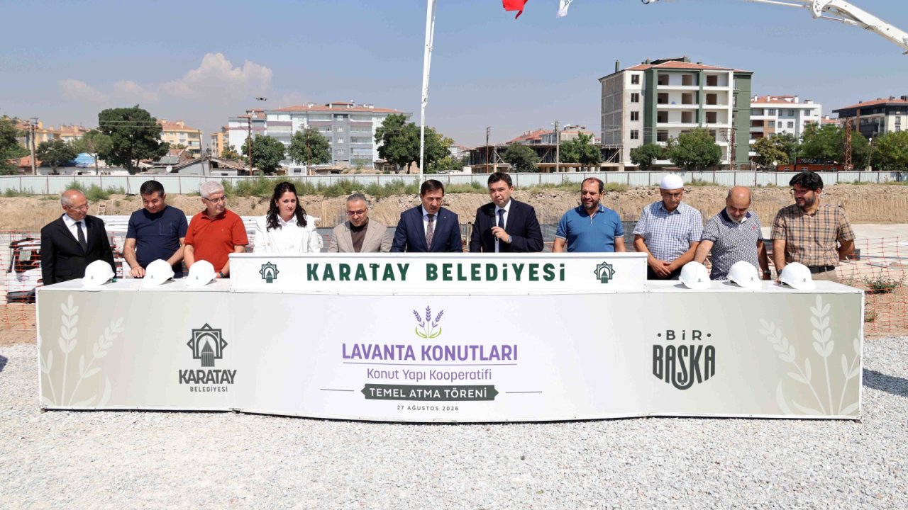 Karatay Belediyesi'nin 373 Dairelik 45. Konut Hamlesinde Temeller Atıldı