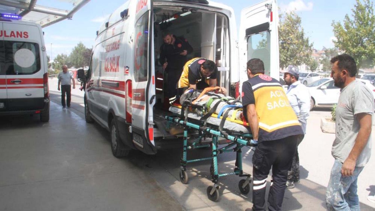 Konya’da inşaatta korkutan anlar! Usta 3. kattan düştü