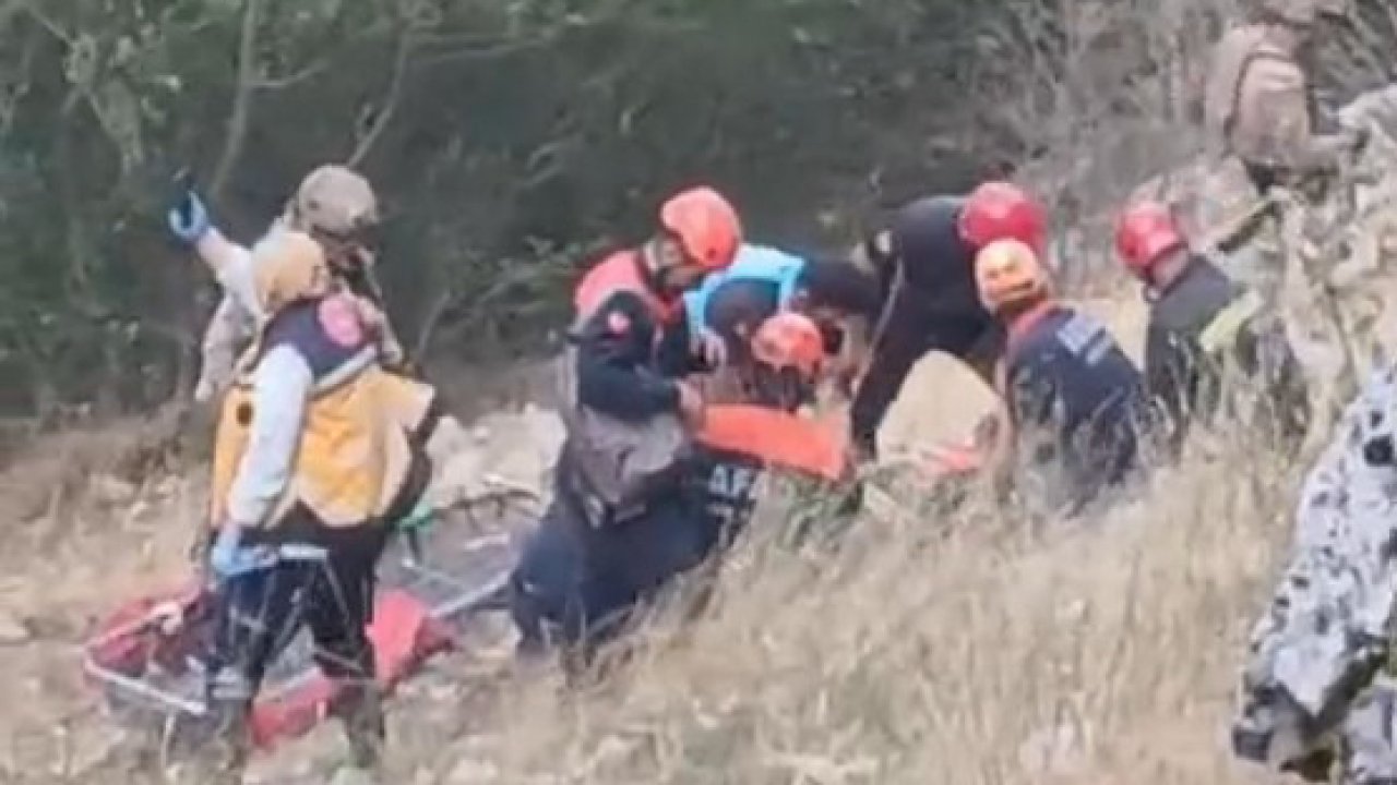 Konya’da mağara girişinde korku dolu anlar! Yaralı kadın askeri helikopterle kurtarıldı