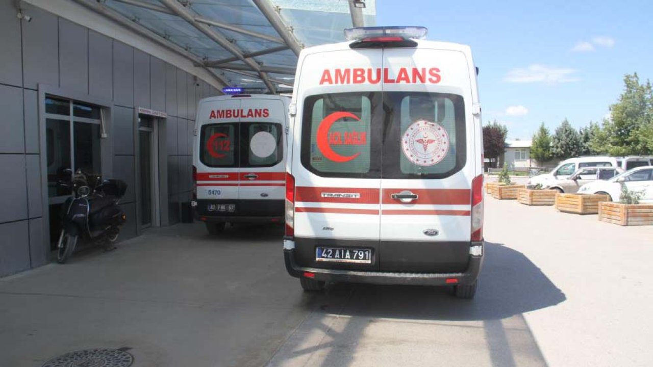 Konya’da motosiklet devrildi! Sürücü yola savruldu