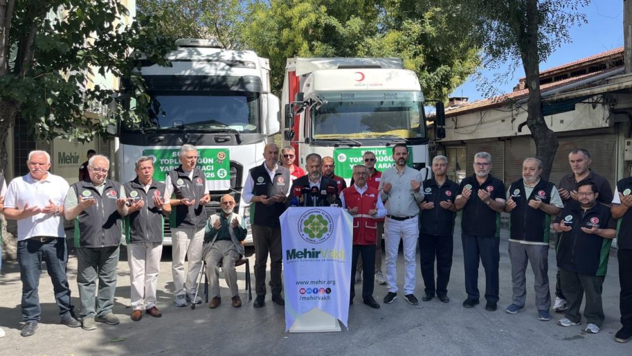 Konya’dan Suriye’ye 3 tır dolusu umut!