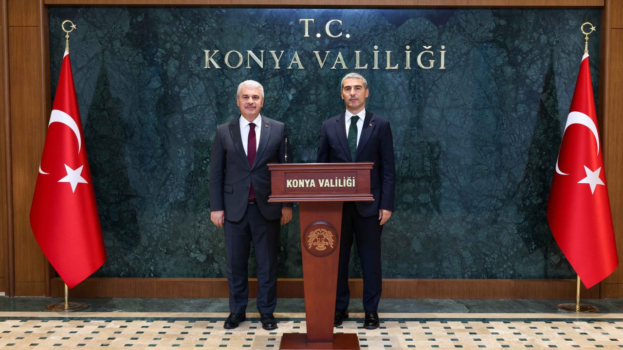 Konya’da Önemli Buluşma! Vali İbrahim Akın, Afyonkarahisar Valisi Naci Aktaş’ı Ağırladı
