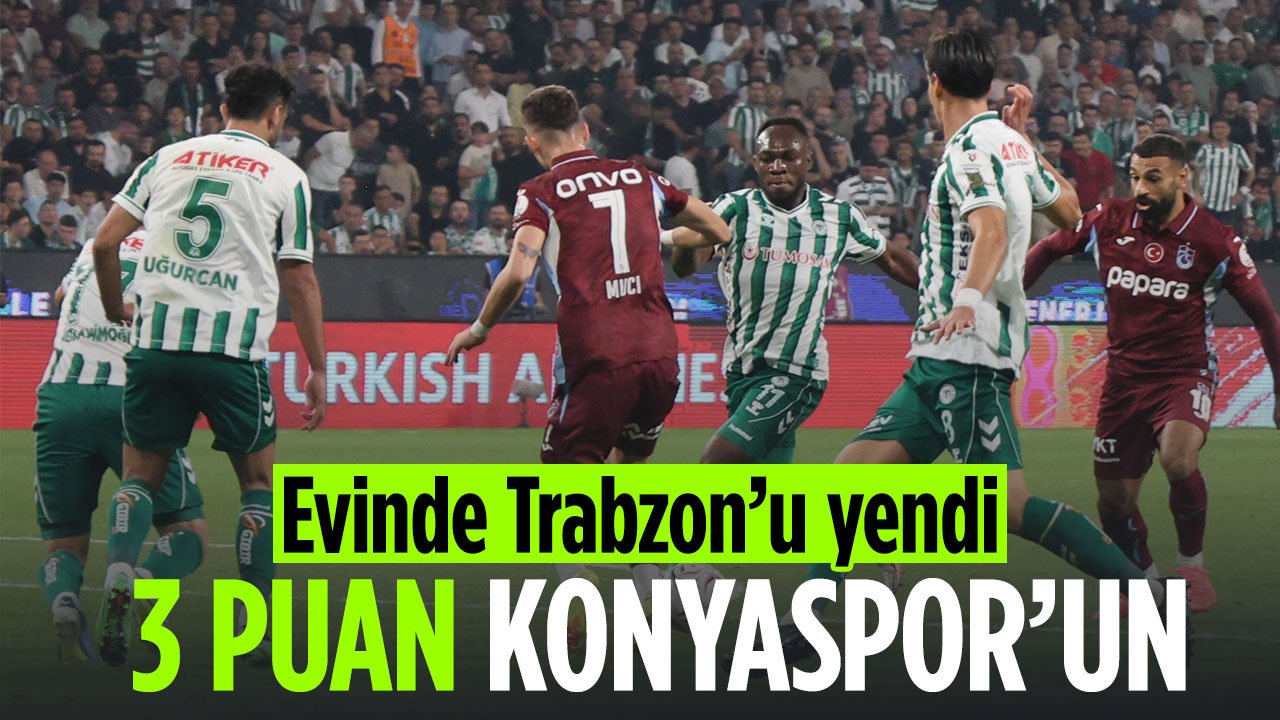 Konyaspor evinde kazandı! Konyaspor 1-0 Trabzonspor