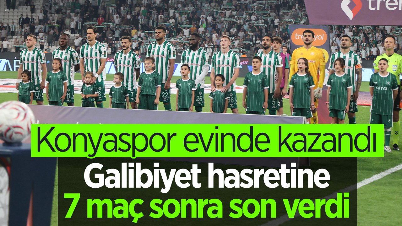 Konyaspor, Süper Lig'de 7 maçlık galibiyet hasretine Trabzonspor galibiyetiyle son verdi