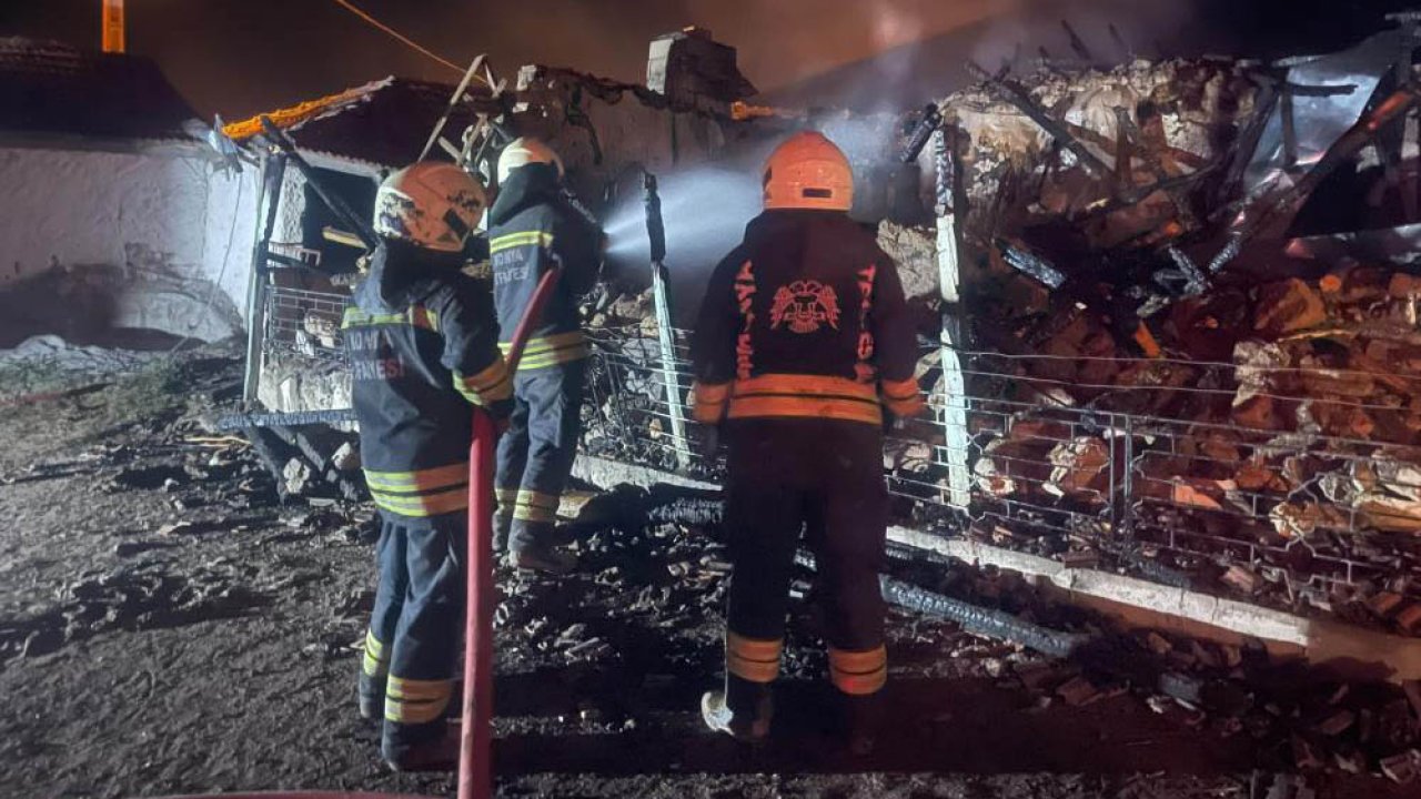 Konya’da alevler yükseldi! Müstakil ev kullanılamaz hale geldi