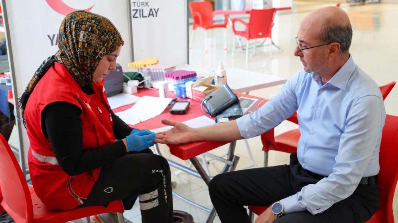 Konya’da dikkat çeken destek! Başkan Pekyatırmacı kan verdi