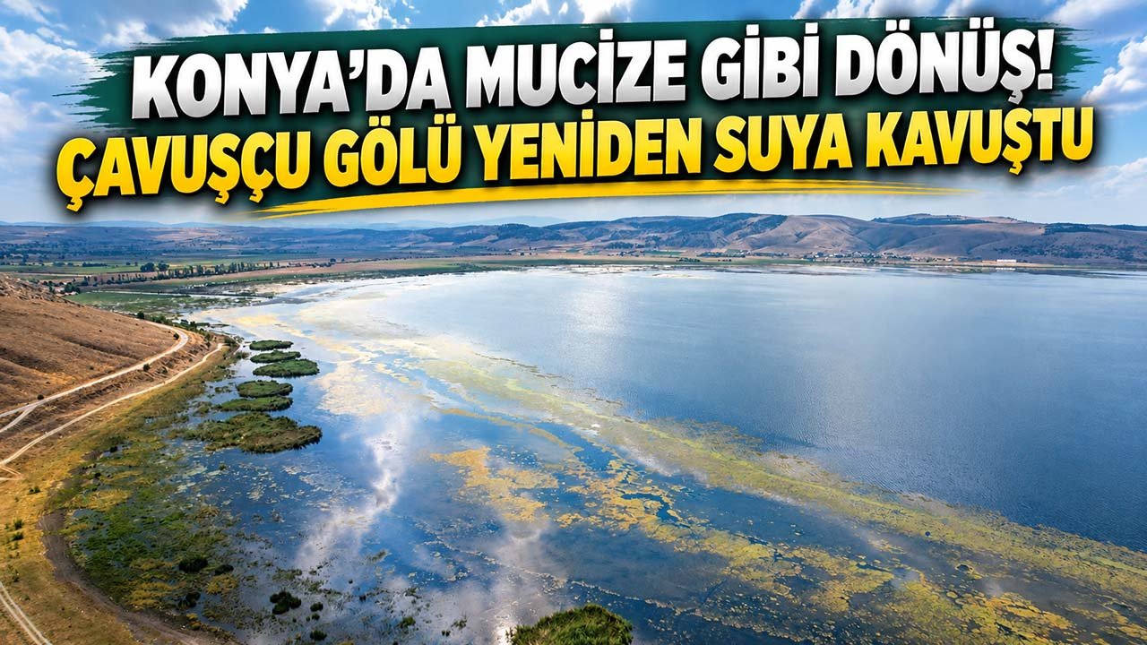 Konya’da mucize gibi dönüş! Çavuşçu Gölü yeniden suya kavuştu