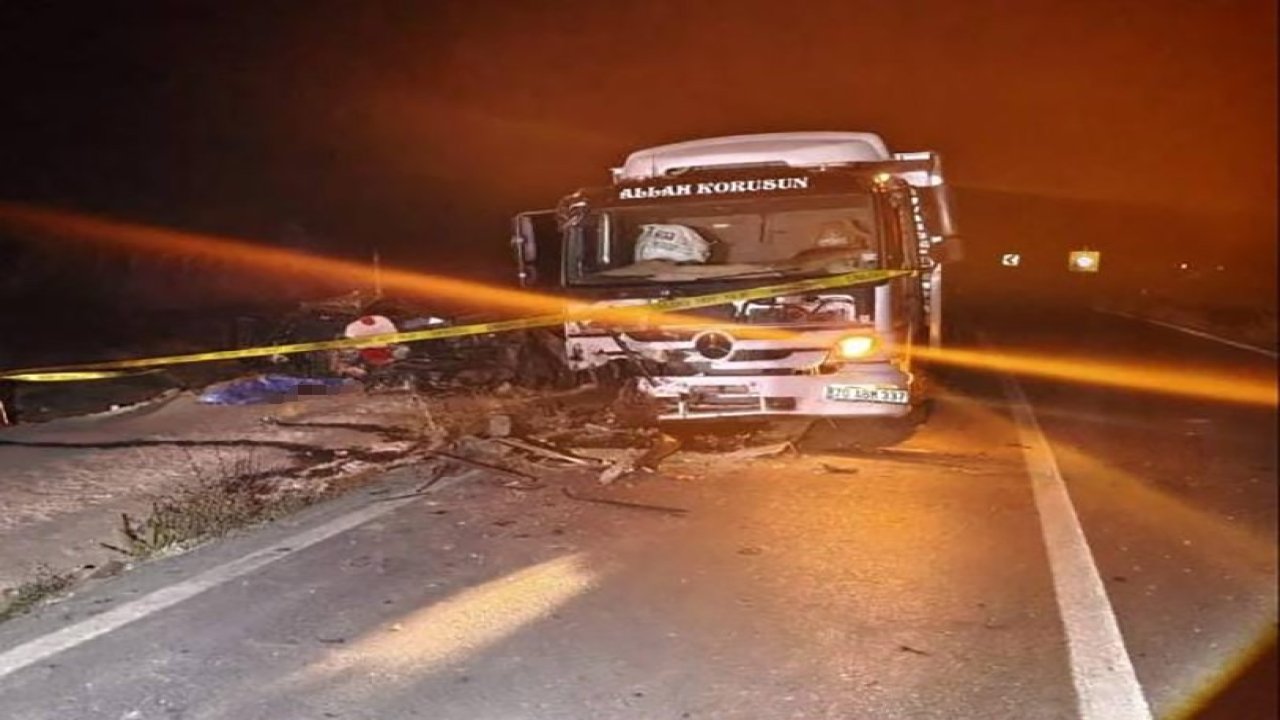 Konya'da kamyon ile otomobil kafa kafaya çarpıştı: 1 ölü, 1 yaralı!
