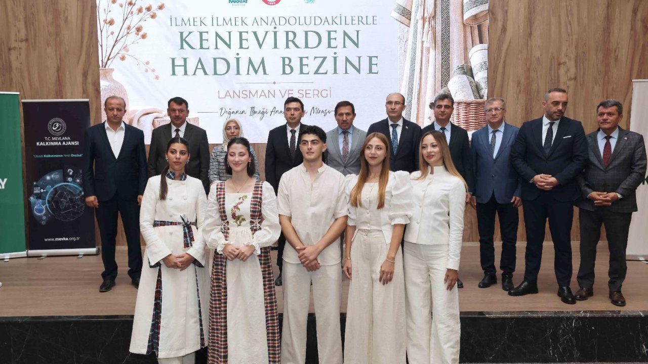 Konya’da kenevirden Hadim bezine uzanan proje tanıtıldı! Özel koleksiyon görücüye çıktı