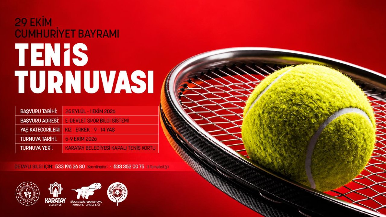 Konya’da kortlar hareketleniyor! 29 Ekim Cumhuriyet Bayramı Tenis Turnuvası başlıyor