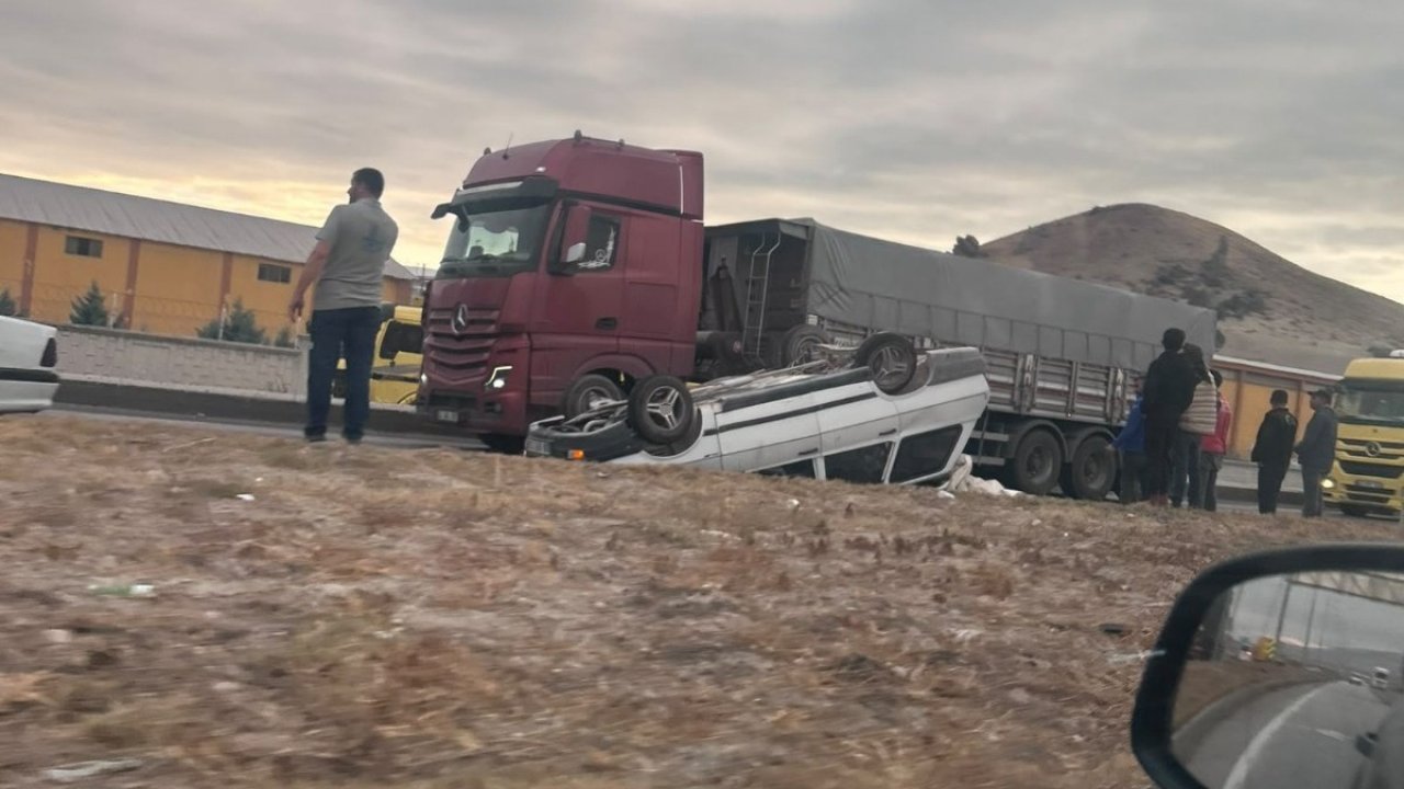 Konya'da çekici ile otomobil çarpıştı: 1 yaralı!