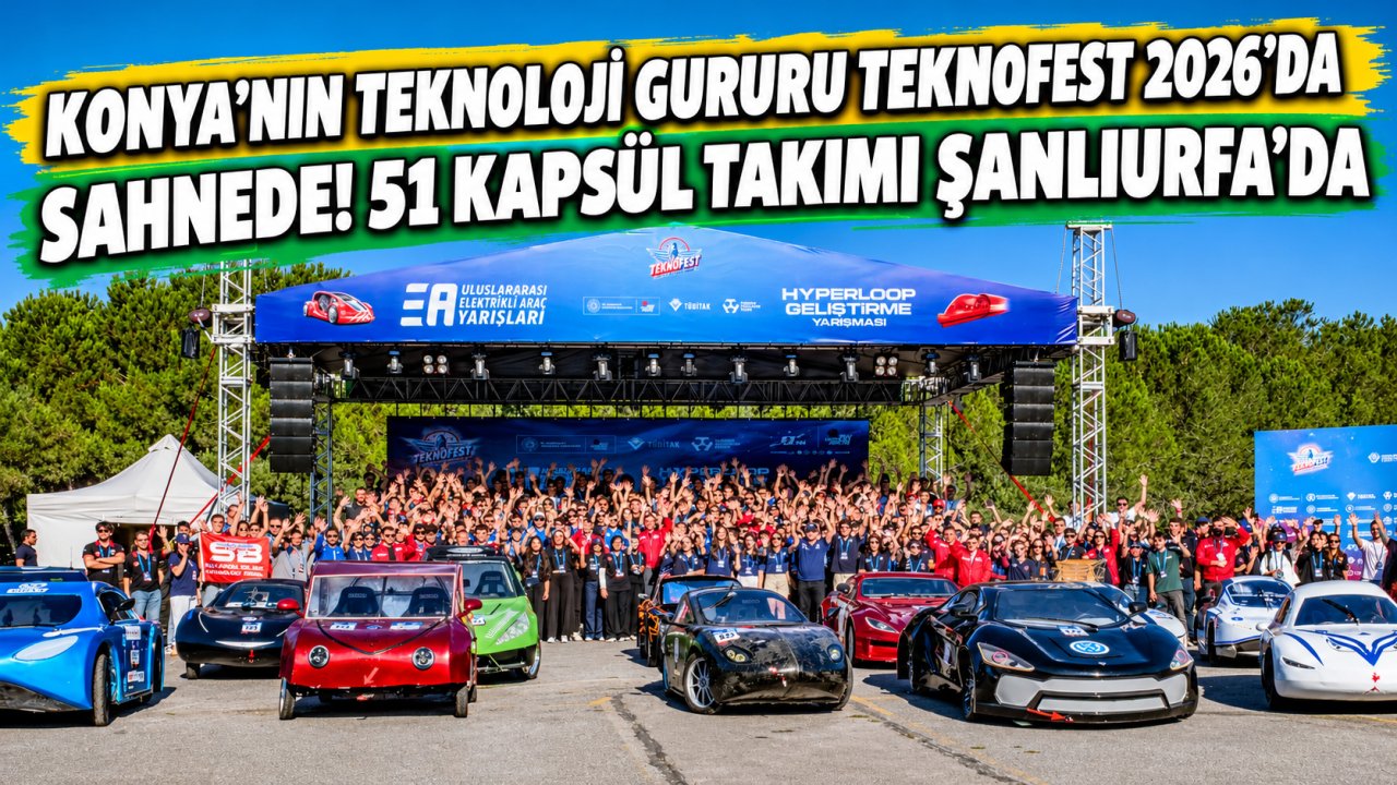 Konya’nın teknoloji gururu TEKNOFEST 2026’da sahnede! 51 Kapsül takımı Şanlıurfa’da
