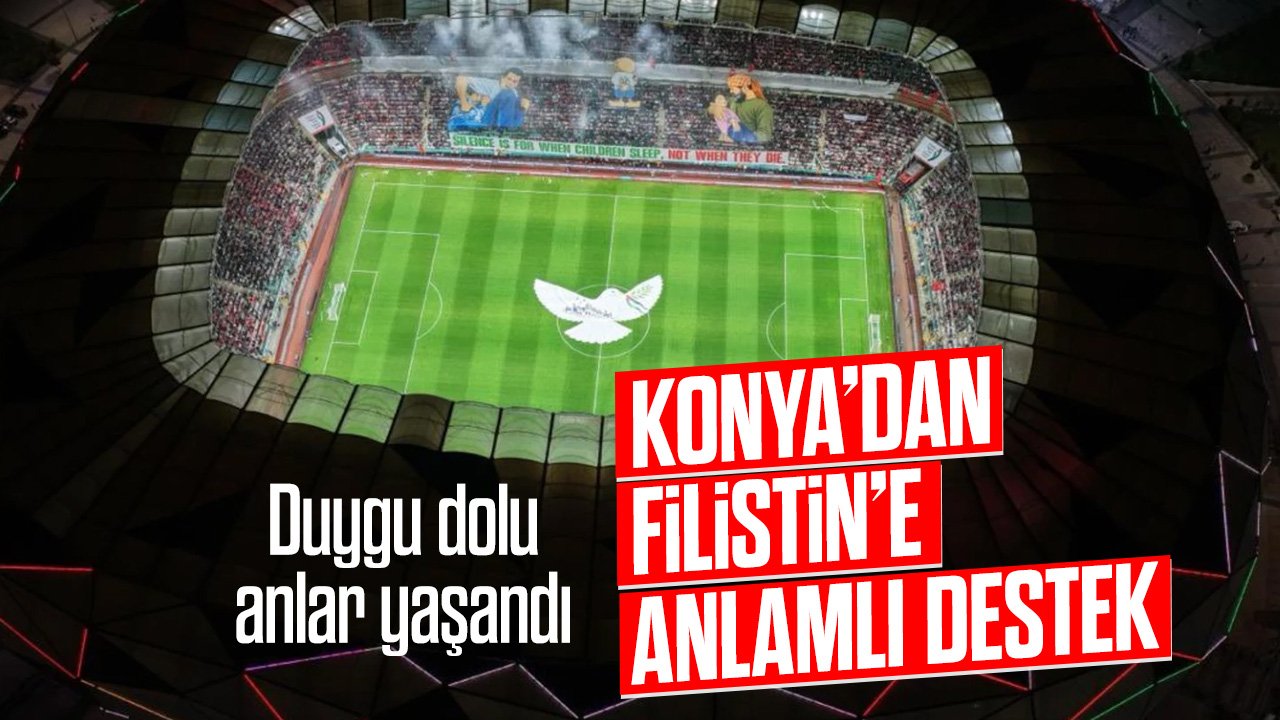 Konya'da duygu dola anlar: Sahaya oyuncaklar atıldı, birlik mesajı verildi