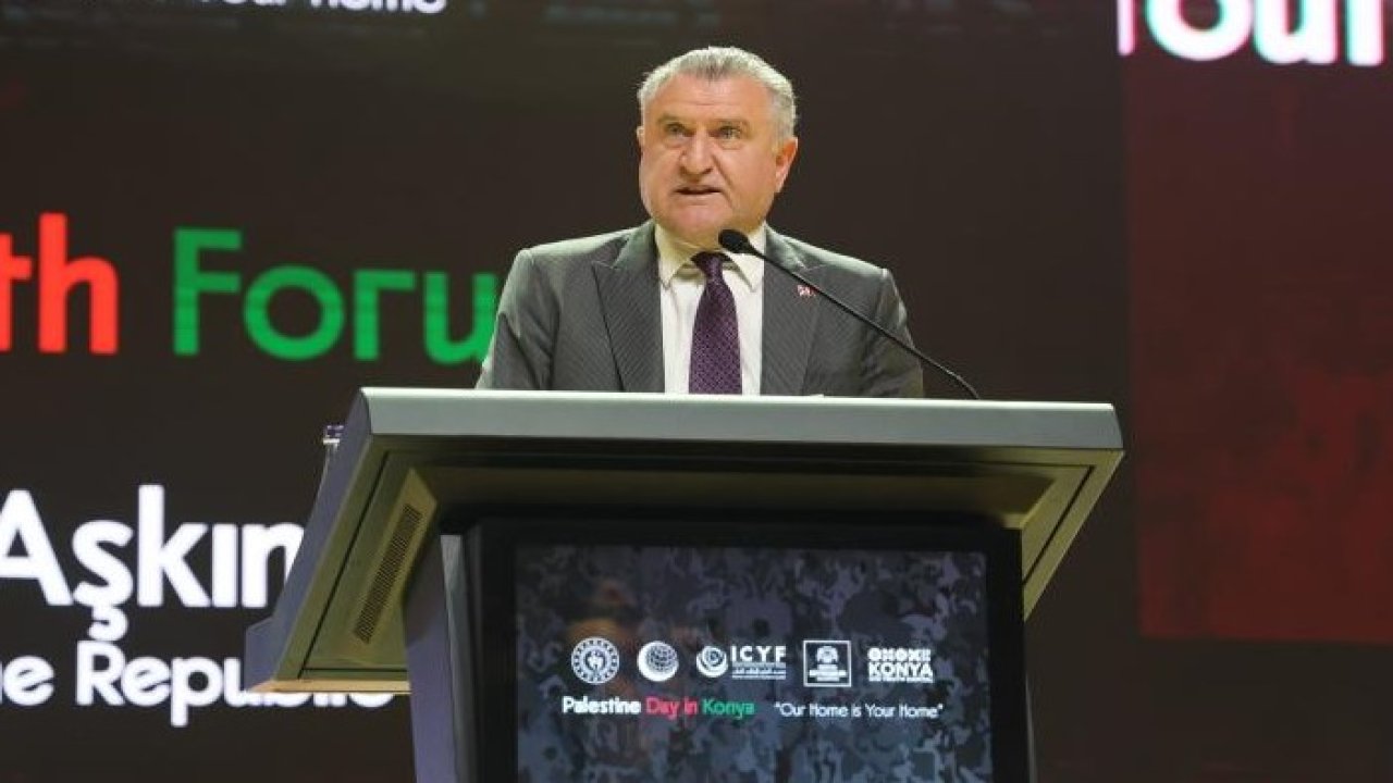 Gençlik ve Spor Bakanı Osman Aşkın Bak Konya'da konuştu; "Her zaman Filistin halkının yanındayız"