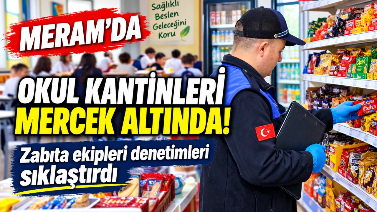 Konya Meram’da okul kantinleri mercek altında! Zabıta ekipleri denetimleri sıklaştırdı