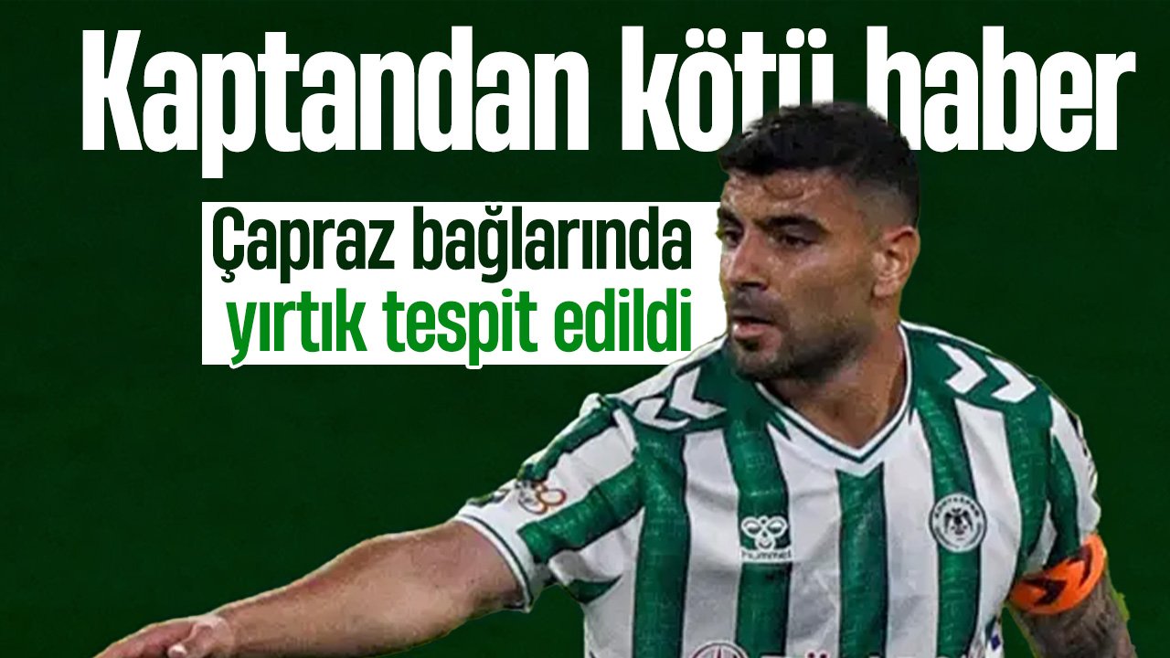 Kaptan Adil Demirbağ'dan Konyaspor'a kötü haber: Çapraz bağda yırtık tespit edildi