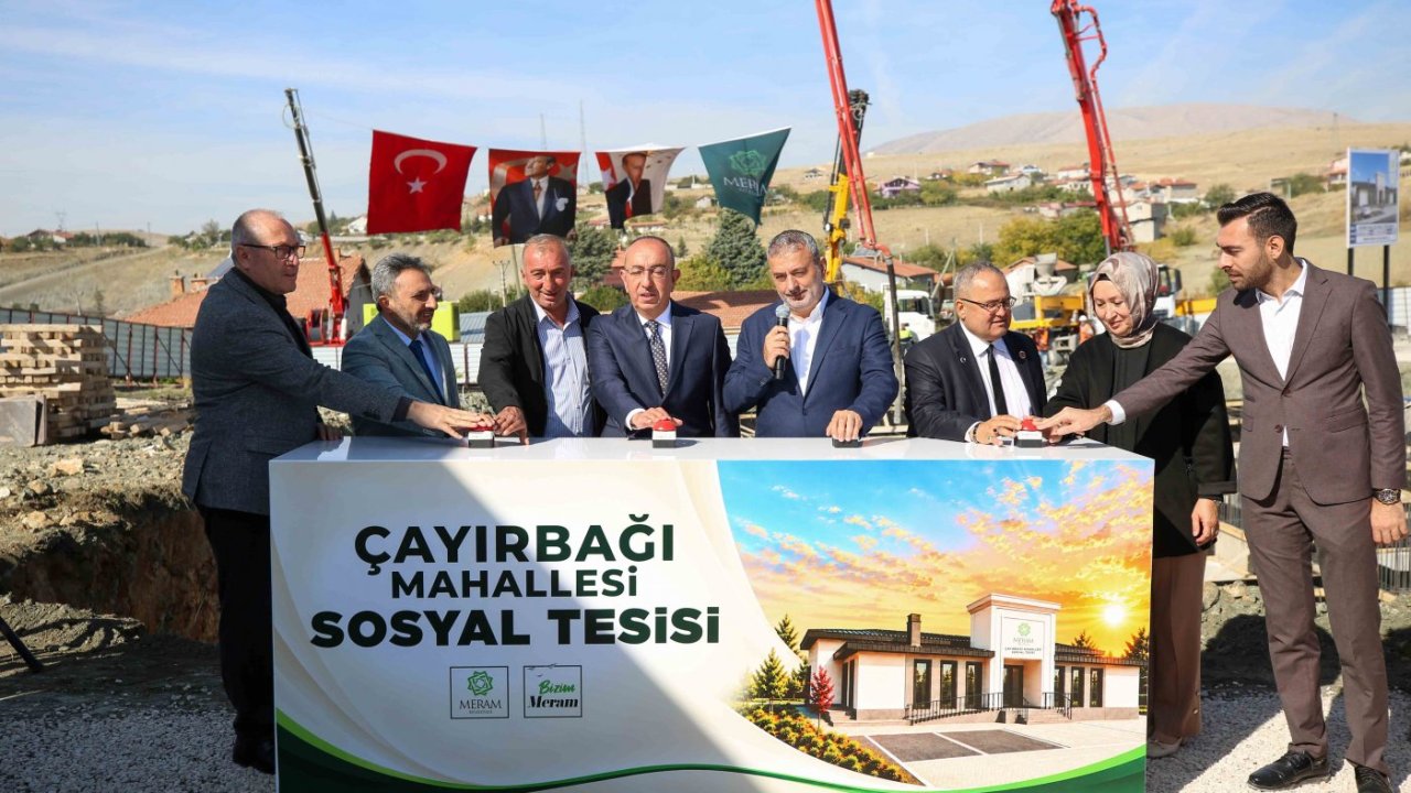 Konya Meram’da Yeni Sosyal Tesis Heyecanı! Çayırbağı’nda İlk Harç Atıldı