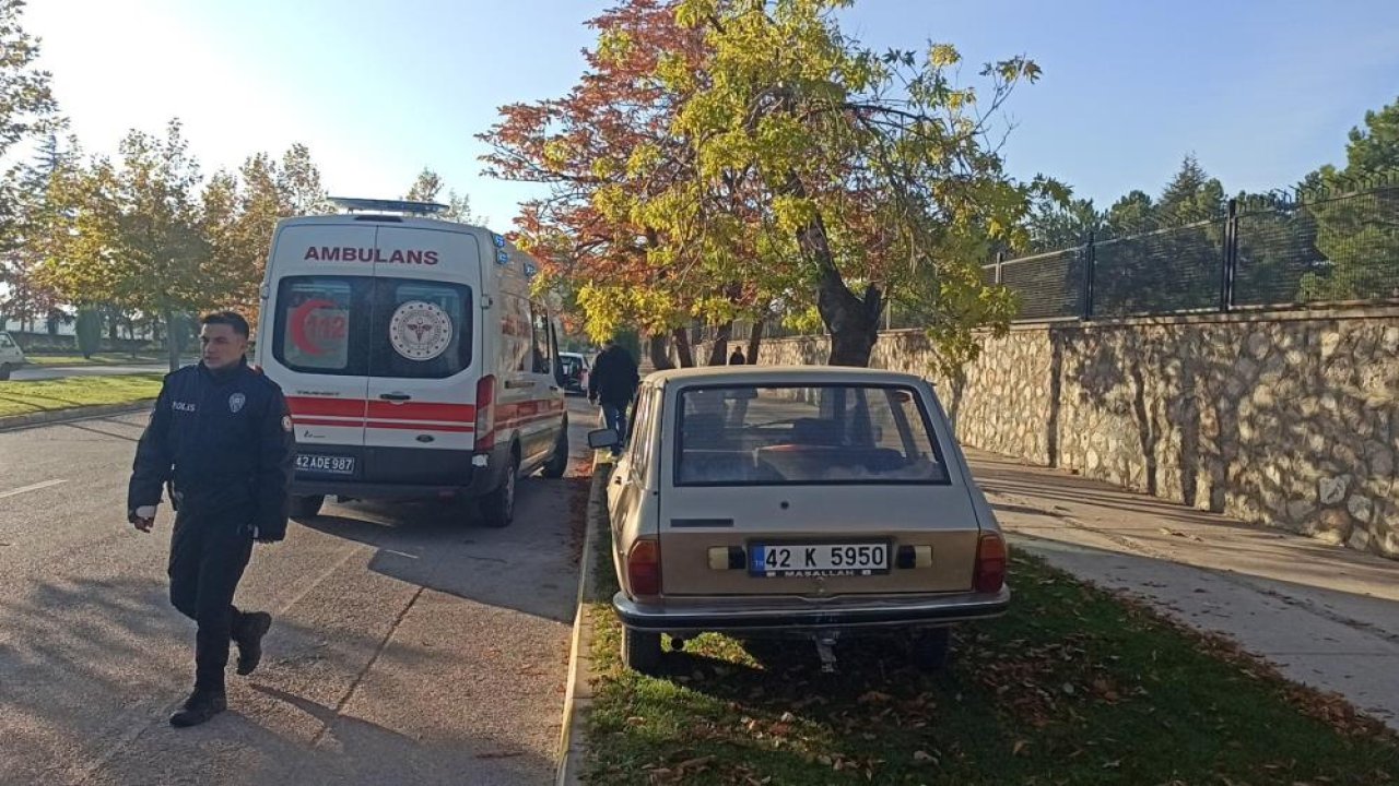 Konya'da direksiyon hakimiyetini kaybeden sürücü yaralandı